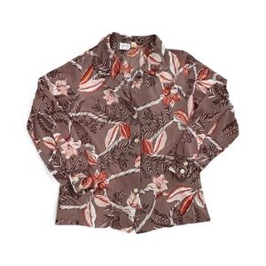 Vintage Graff California Hawaiian Print Blouse - 10